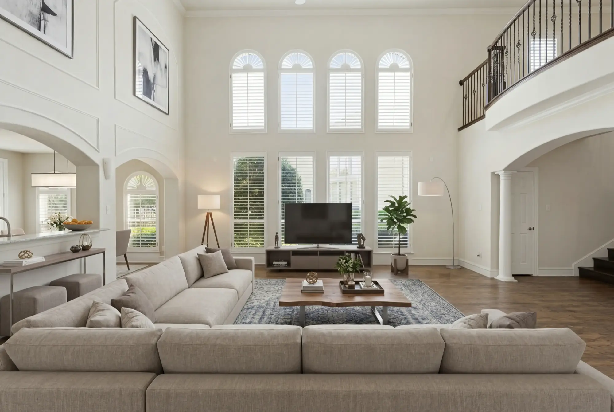 Living room with natural light